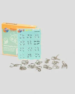 Gifts & Novelty|Gifts & Novelty*Get It Now 12 Metal Puzzles Silver