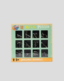 Gifts & Novelty|Gifts & Novelty*Get It Now 12 Metal Puzzles Silver