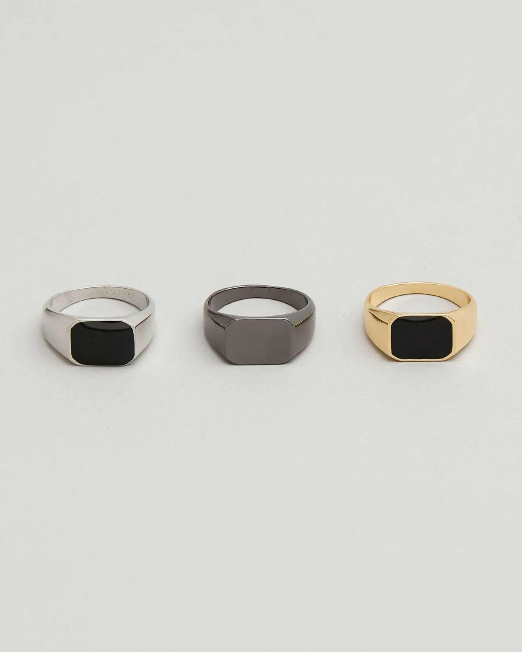Jewelry*REPUBLIK 3 Pack stone Ring Black