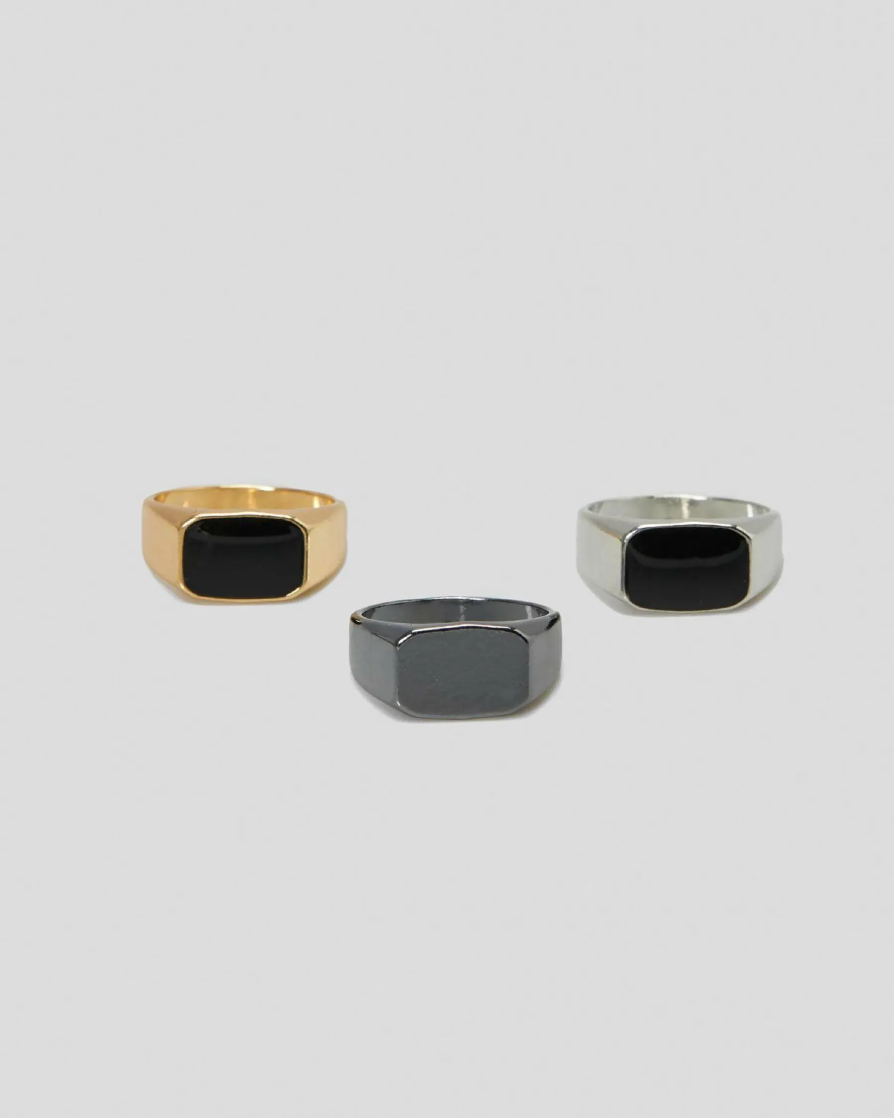 Jewelry*REPUBLIK 3 Pack stone Ring Black