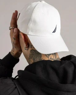 Headwear*NAUTICA 6 Panel Buckle Cap True White