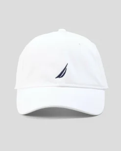 Headwear*NAUTICA 6 Panel Buckle Cap True White