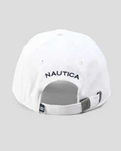 Headwear*NAUTICA 6 Panel Buckle Cap True White