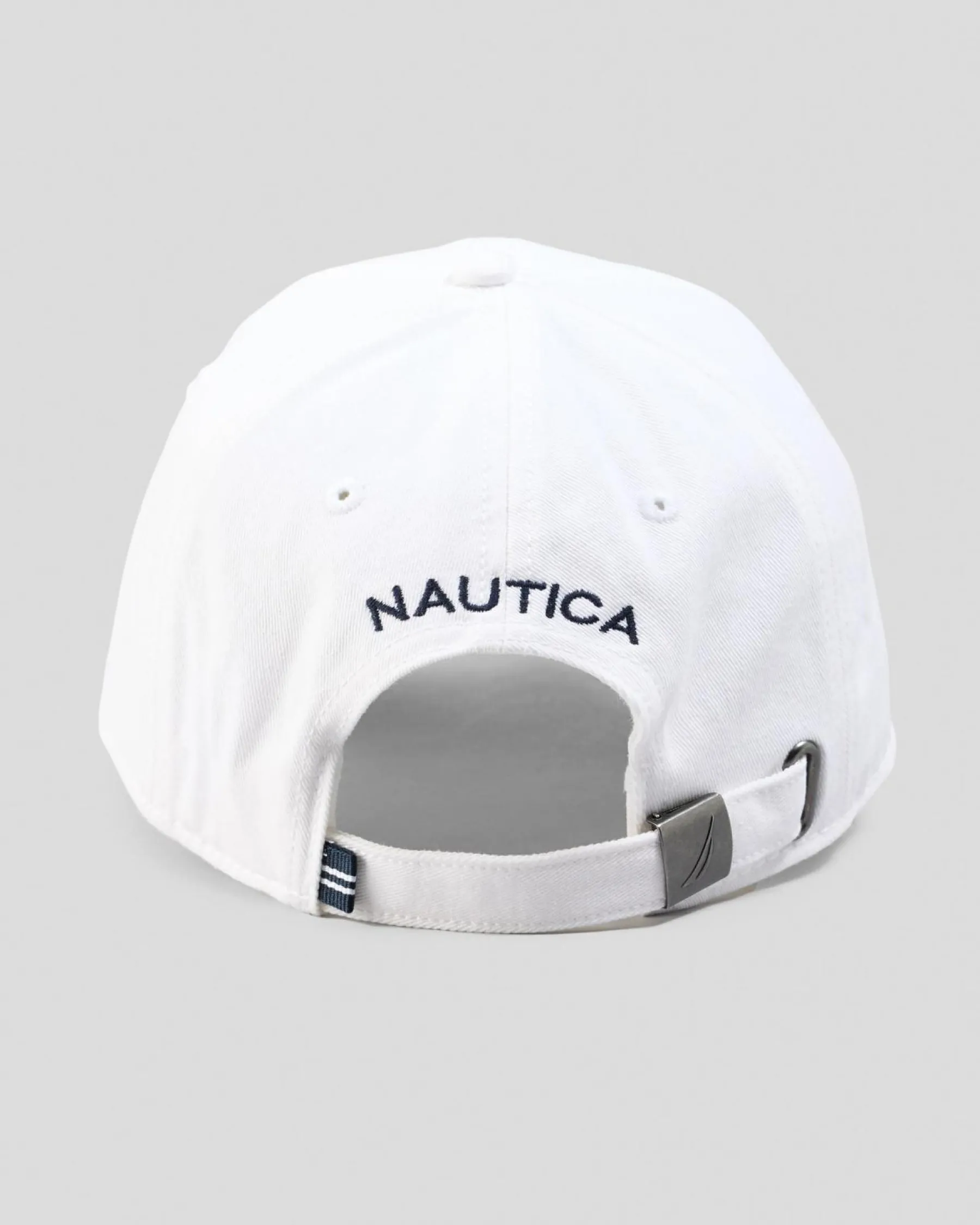 Headwear*NAUTICA 6 Panel Buckle Cap True White