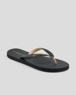 Flip Flops & Sandals*Rip Curl 2 Tone Bloom Open Toe Black/tan
