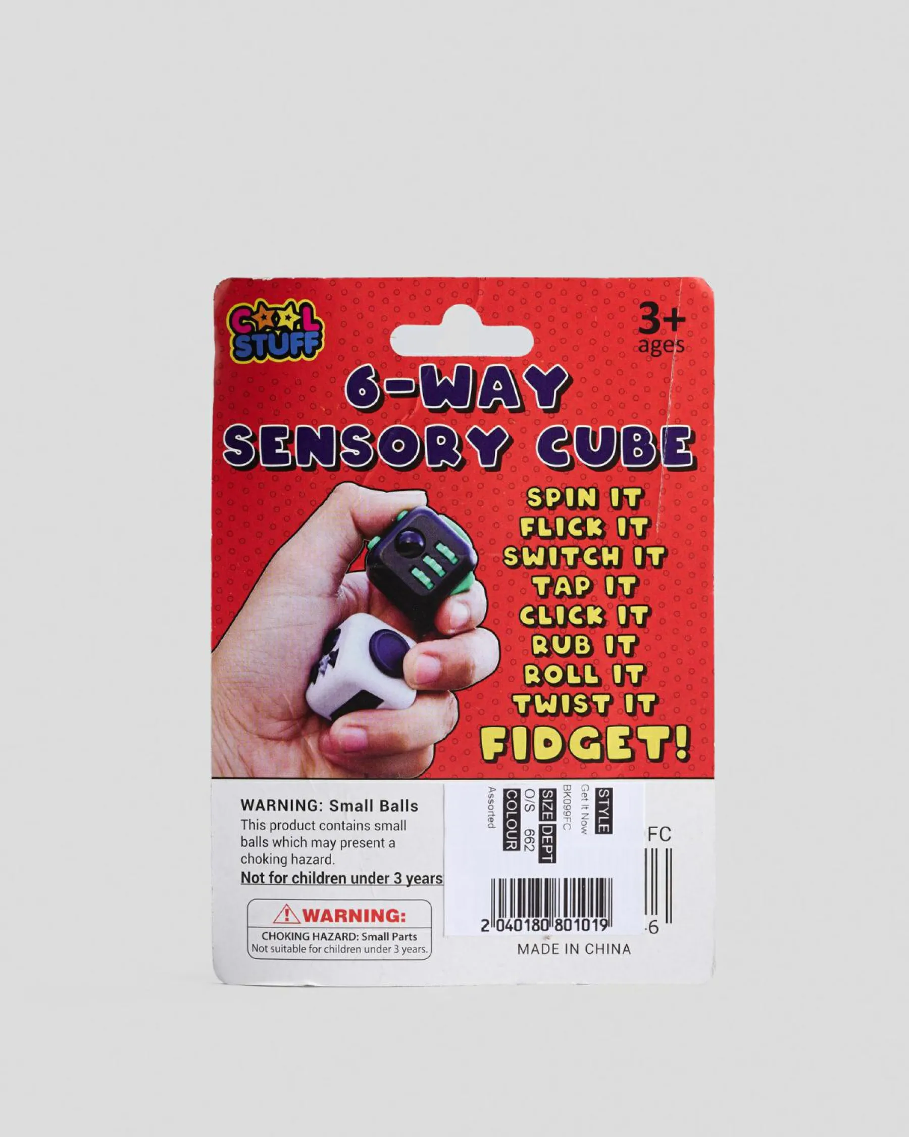Gifts & Novelty|Gifts & Novelty*Get It Now 6 Way Sensory Cube Toy Assorted