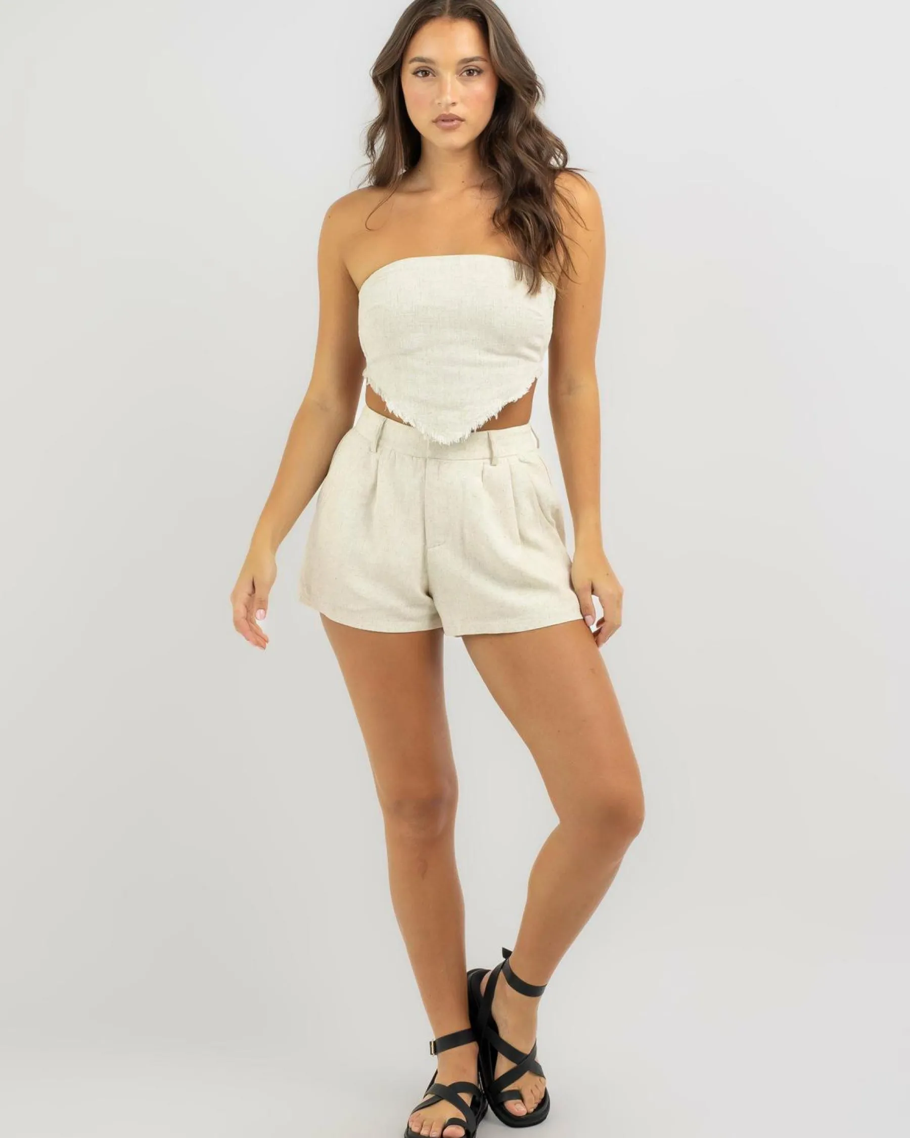 Discount Abby Hawaii Shorts Women Sets|Linen Blend
