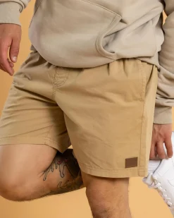 Shorts & Bottoms*Lucid Active Elastic Waist Shorts Stone