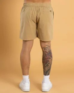 Shorts & Bottoms*Lucid Active Elastic Waist Shorts Stone