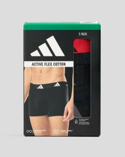 Underwear & Sleepwear*adidas Active Flex Cotton Trunk 5 Pack Assorted