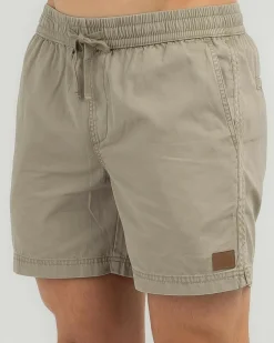 Shorts & Bottoms*Lucid Activity Elastic Waist Shorts Tan