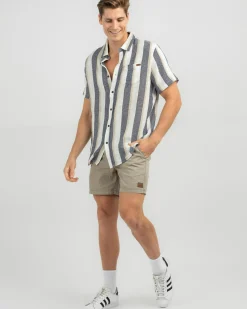 Shorts & Bottoms*Lucid Activity Elastic Waist Shorts Tan