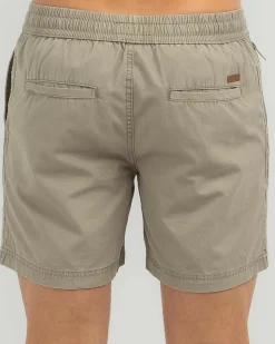 Shorts & Bottoms*Lucid Activity Elastic Waist Shorts Tan