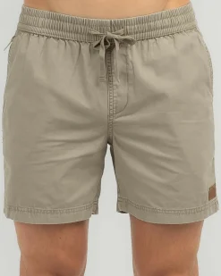 Shorts & Bottoms*Lucid Activity Elastic Waist Shorts Tan
