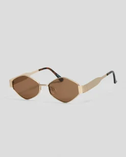 Sunglasses*Indie Eyewear Addison Sunglasses Gold/brown
