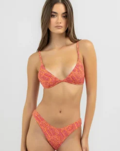 Bikinis*Rhythm Adia Paisley Bralette Bikini Top Orange