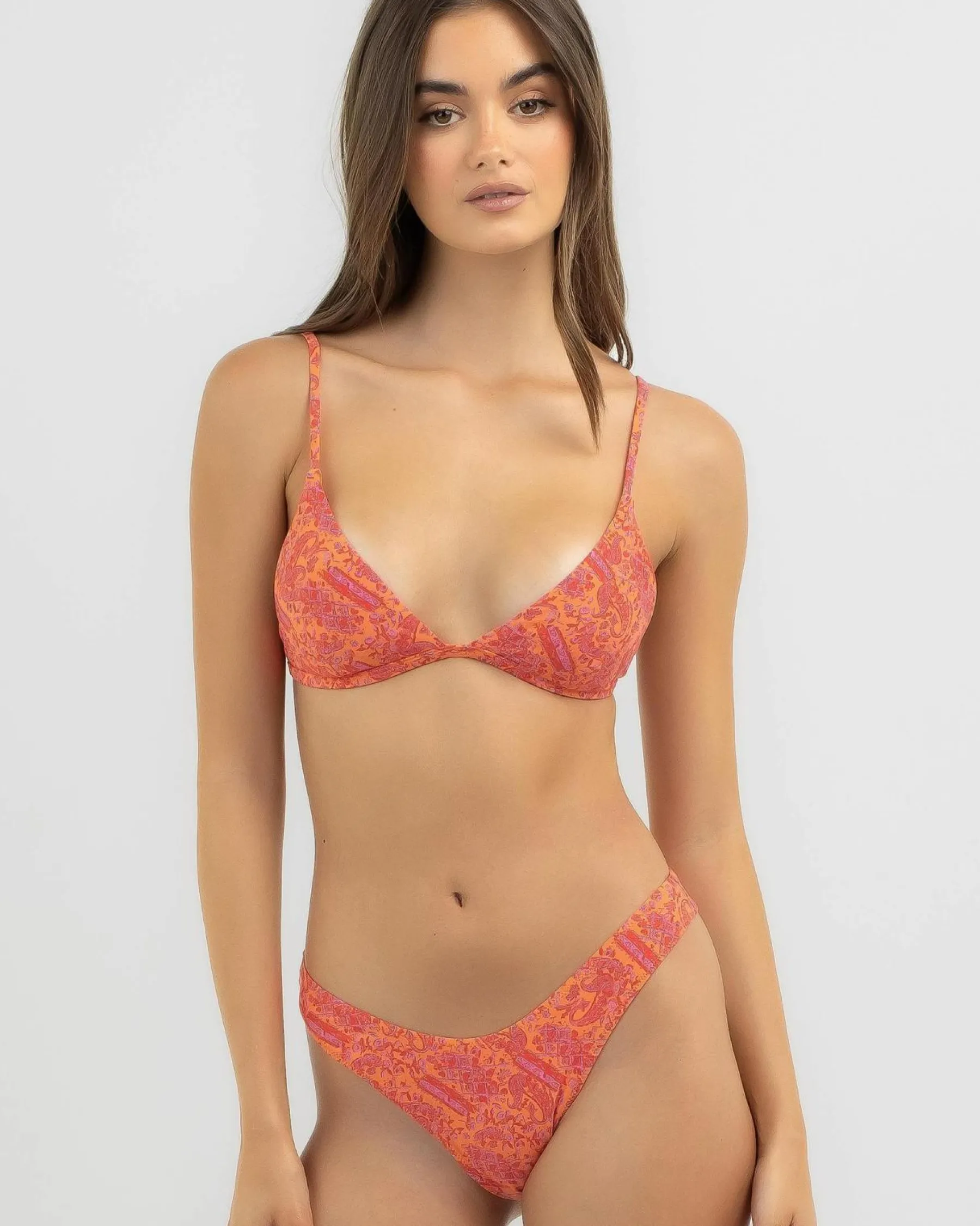 Outlet Adia Paisley Reversible High Cut Bikini Bottom Women Bikinis