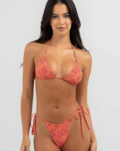Adia Paisley Slide Triangle Bikini Top Women Bikinis