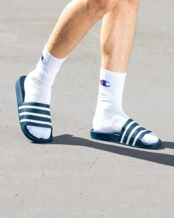 Slides*adidas Adilette Slides Navy/white