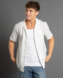 Best Adrift Short Sleeve Shirt Tops & T-Shirts|Linen Blend