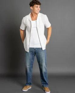 Best Adrift Short Sleeve Shirt Tops & T-Shirts|Linen Blend