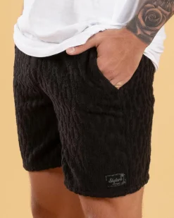 Shorts & Bottoms*Skylark Advance Elastic Waist Shorts Overdye Black