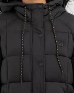 Jackets & Coats*Billabong Adventure Division Venture On Hooded Puffer Jacket Black 1