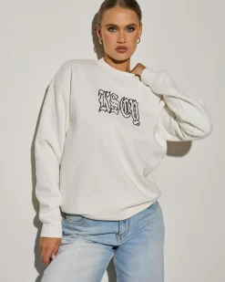 Jumpers & Hoodies*Kiss Chacey Affection Relaxed Sweatshirt Natural White