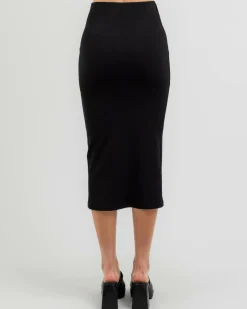 Bottoms*Ava And Ever Afia Midi Skirt Black