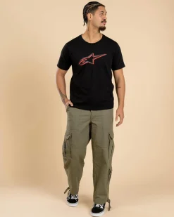 Tops & T-Shirts*Alpinestars Ageless Shadow CSF T-Shirt Black/red