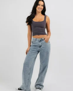 Bottoms*Rip Curl Aggie Relaxed Jeans Vintage Blue