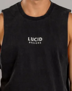 Tops & T-Shirts*Lucid Aglow Muscle Tank Black Acid