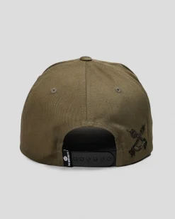 Headwear*The Mad Hueys Ahoy Fkrs Shield Snapback Cap Olive