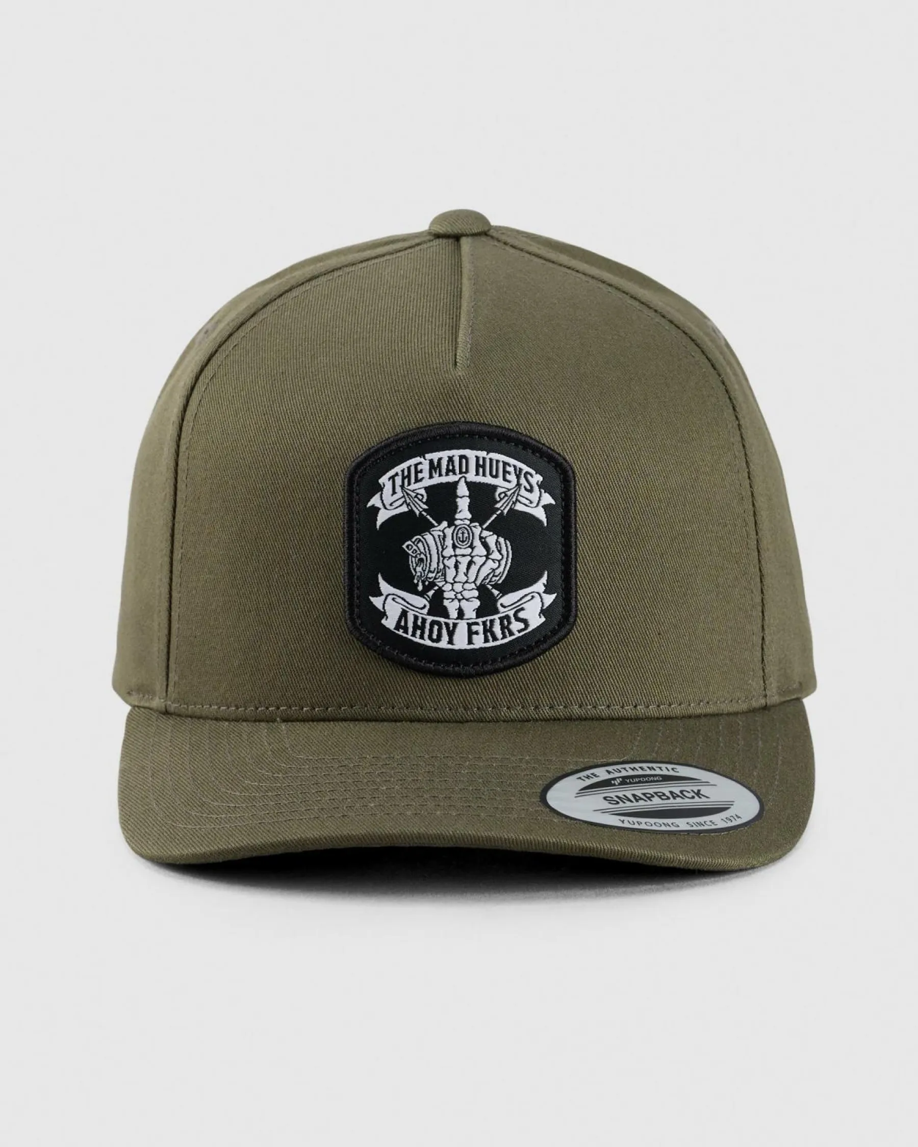 Headwear*The Mad Hueys Ahoy Fkrs Storm Snapback Cap Olive