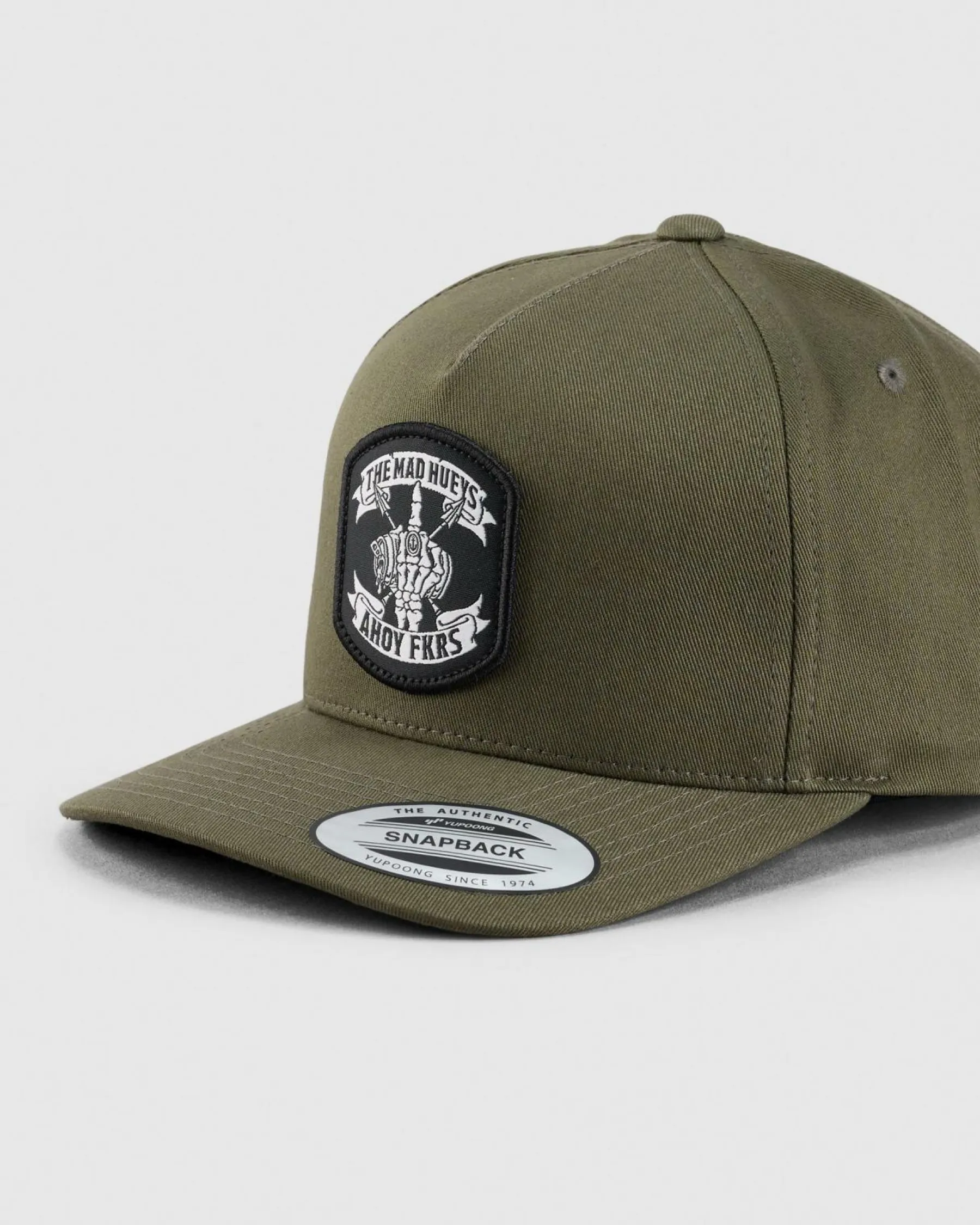 Headwear*The Mad Hueys Ahoy Fkrs Storm Snapback Cap Olive