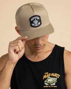 Headwear*The Mad Hueys Ahoy Fkrs Storm Snapback Cap Tan