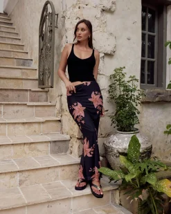 Bottoms*Ava And Ever Akina Maxi Skirt Black/pink