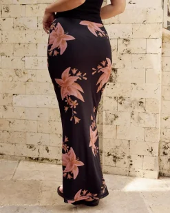 Bottoms*Ava And Ever Akina Maxi Skirt Black/pink