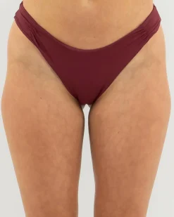 Bikinis*Kaiami Alana Ruch Cheeky Bikini Bottom Burgundy