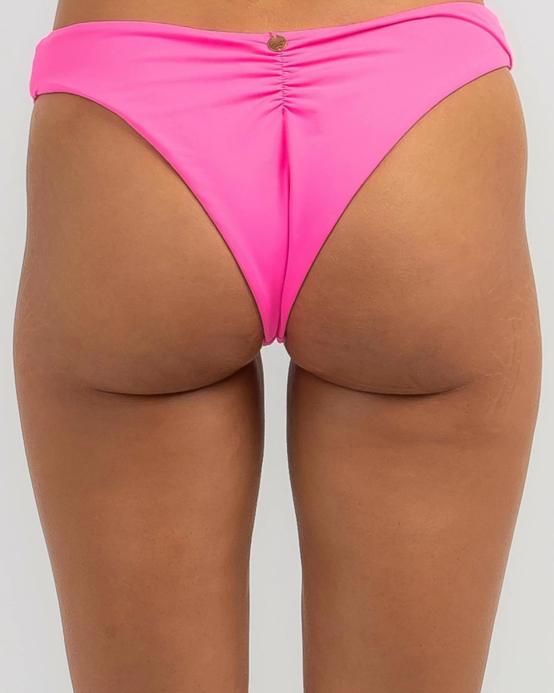 Bikinis*Kaiami Alana Ruch Cheeky Bikini Bottom Pink Punch