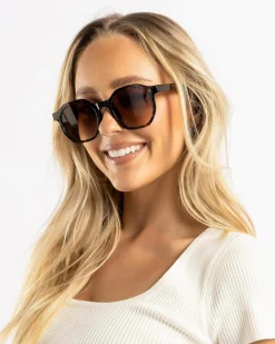 Sunglasses*Indie Eyewear Albany Sunglasses Tort/gd Brown