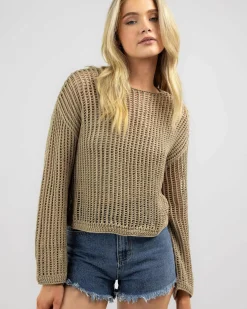 Best Alexa Crochet Long Sleeve Top Women Tops