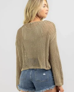 Best Alexa Crochet Long Sleeve Top Women Tops