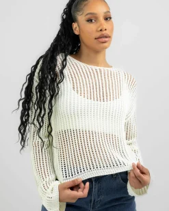 Best Alexa Crochet Long Sleeve Top Women Tops