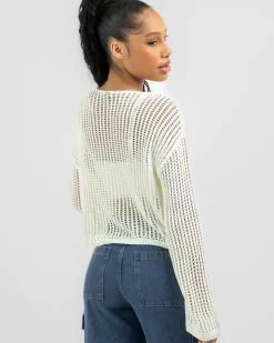Best Alexa Crochet Long Sleeve Top Women Tops