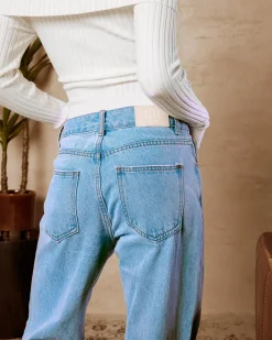 Denim|Bottoms*DESU Alice Straight Leg Jeans Mid Blue