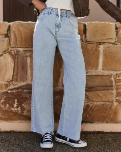 Denim|Bottoms*DESU Alice Straight Leg Jeans Light Blue