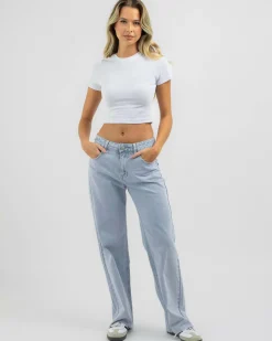 Denim|Bottoms*DESU Alice Straight Leg Jeans Light Blue