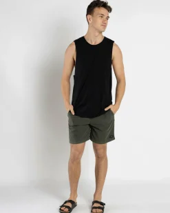 Board Shorts|Shorts & Bottoms*Billabong All Day Overdye Layback Board Shorts Dark Military