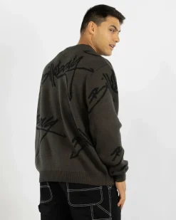Knitwear|Hoodies & Sweatshirts*Billabong All Over Sweater Knit Jumper Raven